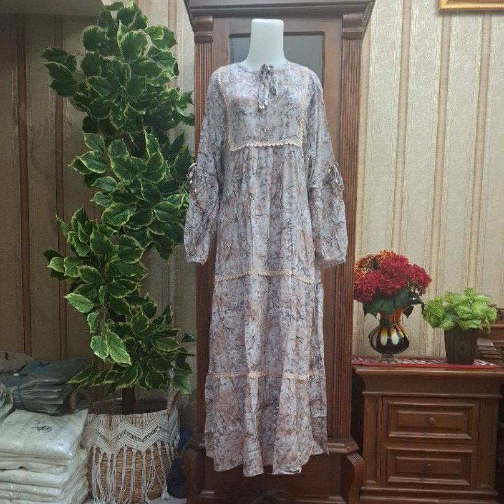 Gamis rayon DV STAR renda  terbaru.