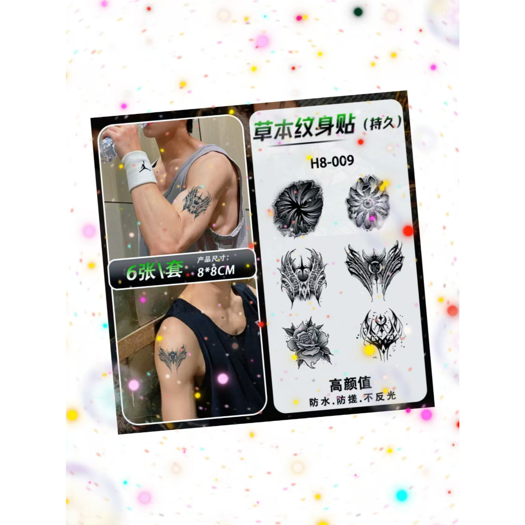 TATTO TANGAN ,DADA, LENGAN TAHAN AIR TATTO TEMPORER