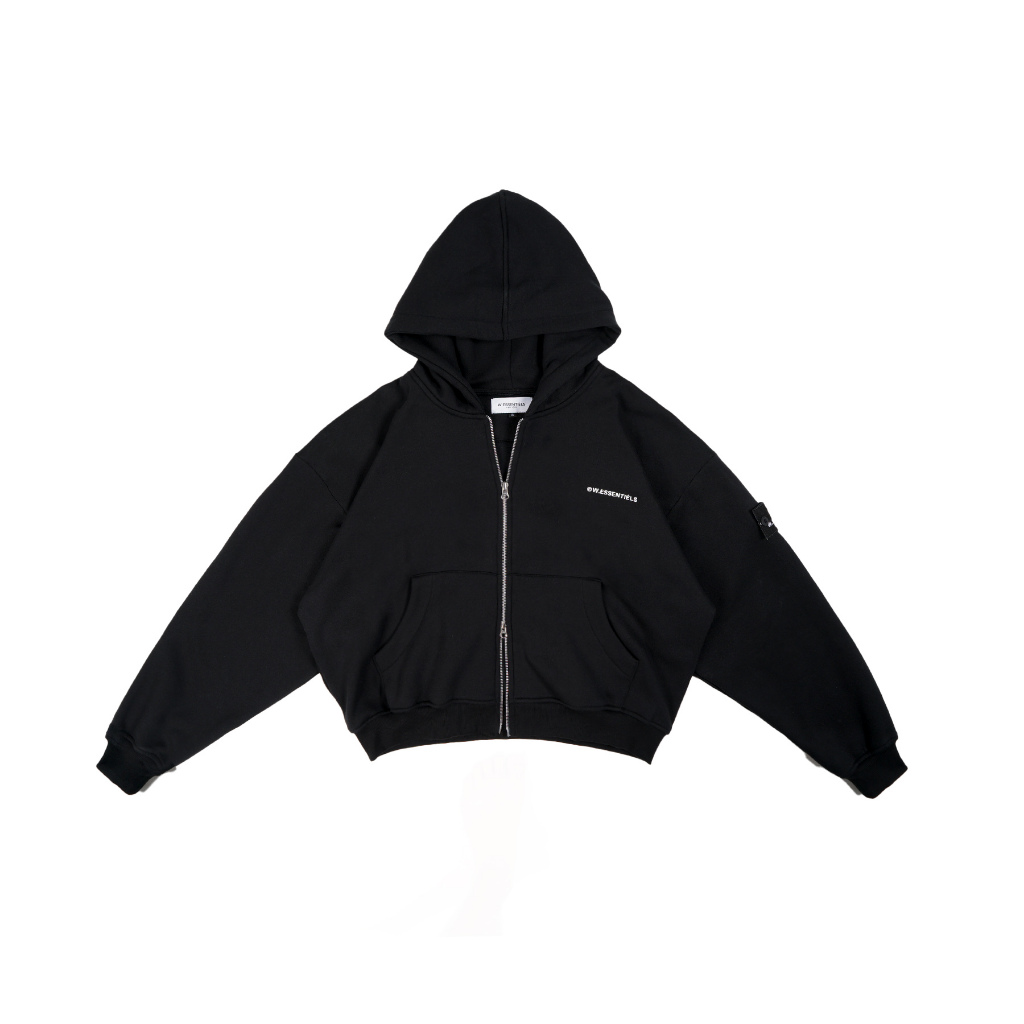 W.Essentiels Sterne Oversized Zip Hoodie Black