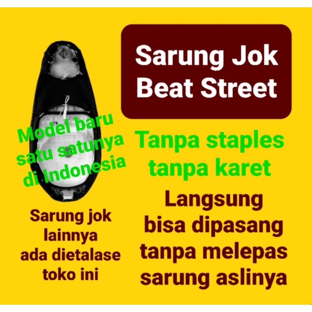 Sarung jok motor Honda Beat Street, Cover Jok Motor Beat
