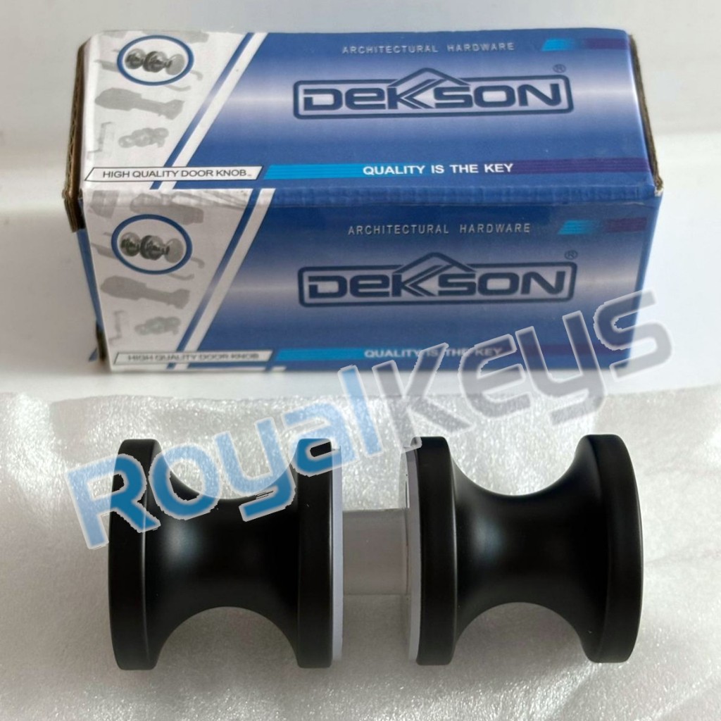 Door Knob Dekkson Dekson 82808 Gagang Handle Pintu Kaca WC Kamar Mandi Hitam Black