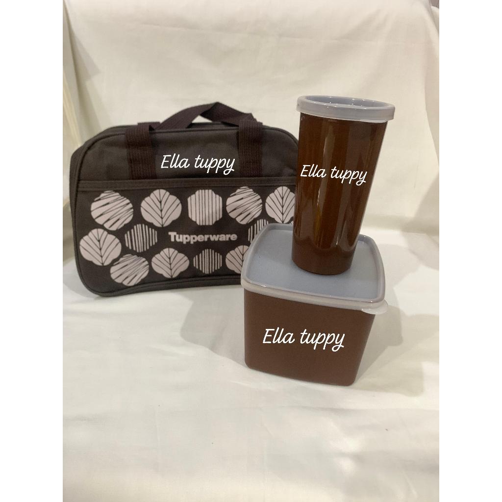 Lunch Set Medium Square Away / Medium Square Round / Medium Bowl + Medium Tumbler FREE Tas [ Ella Tu