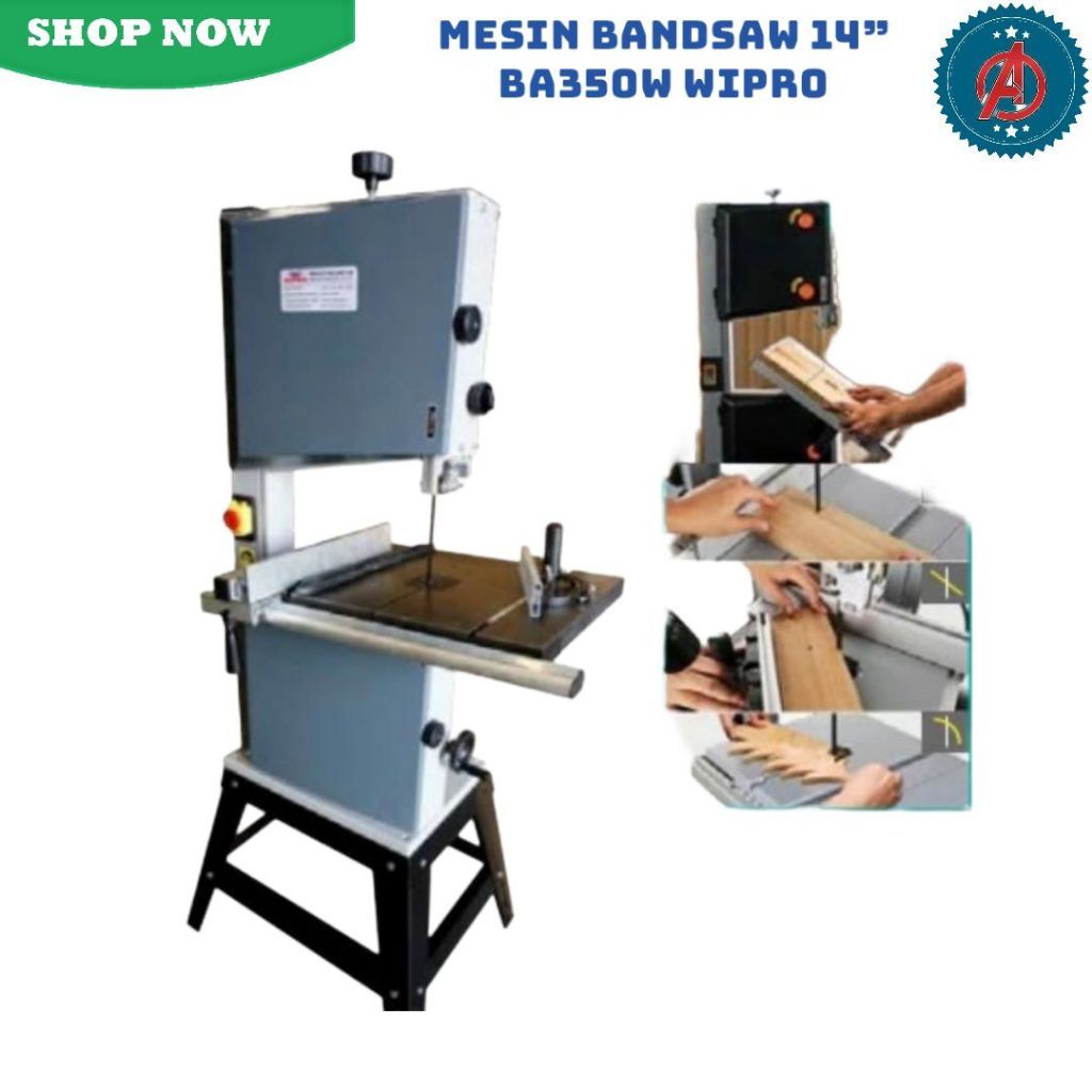 Mesin Bandsaw Machine 14" BA 350W Wipro / Mesin Bandsaw Gergaji KaNu Wipro 14" BA 350W