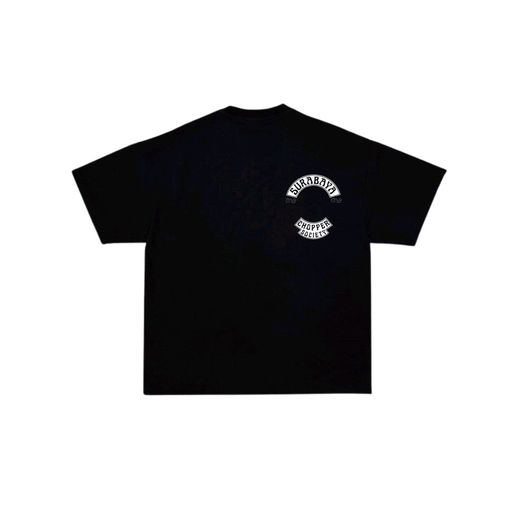 Tees Surabaya Custom Society - SUB CHOPPER SOC | Free Tas + Sticker + Ganci | Tshirt Motor Custom
