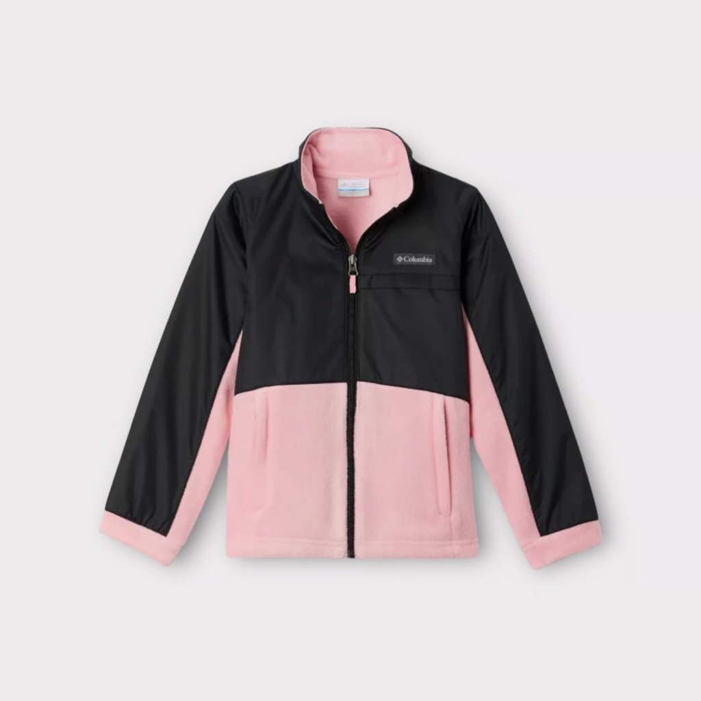 Columbia Sportswear Girls Omni Shield Pink/Black Fleece Jacket