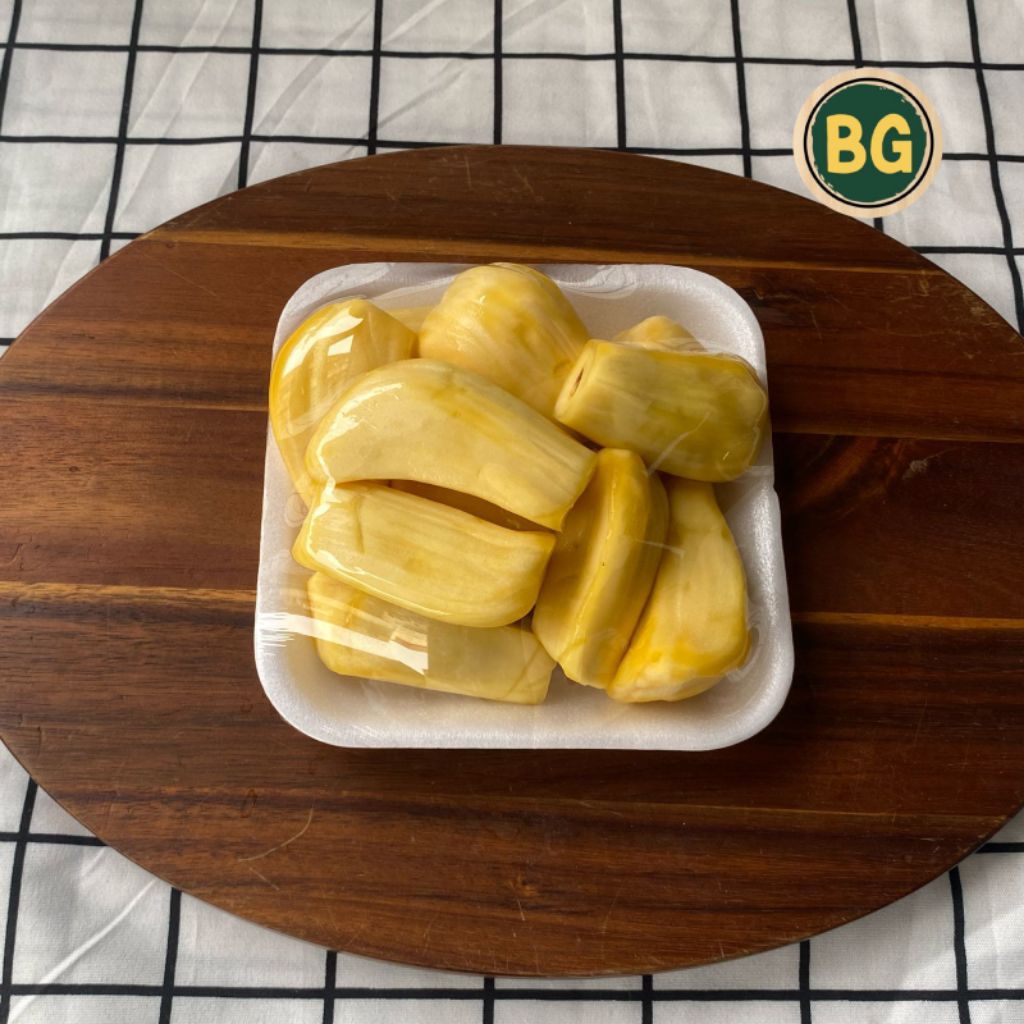 Nangka kupas segar, buah nangka, buah nangka kupas