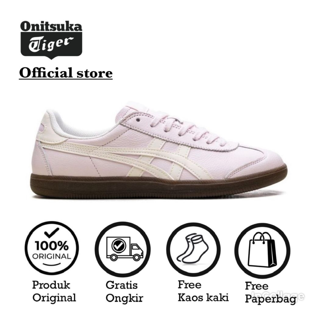 sepatu wanita onitsuka tiger ORIGINAL tokuten crystal pink white
