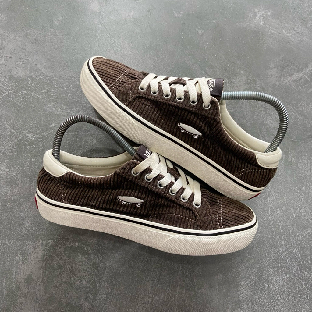 [Size 38] Rare Vans Court Icon Corduroy Black Friday Brown Japan Market Textile From Japan Second Or