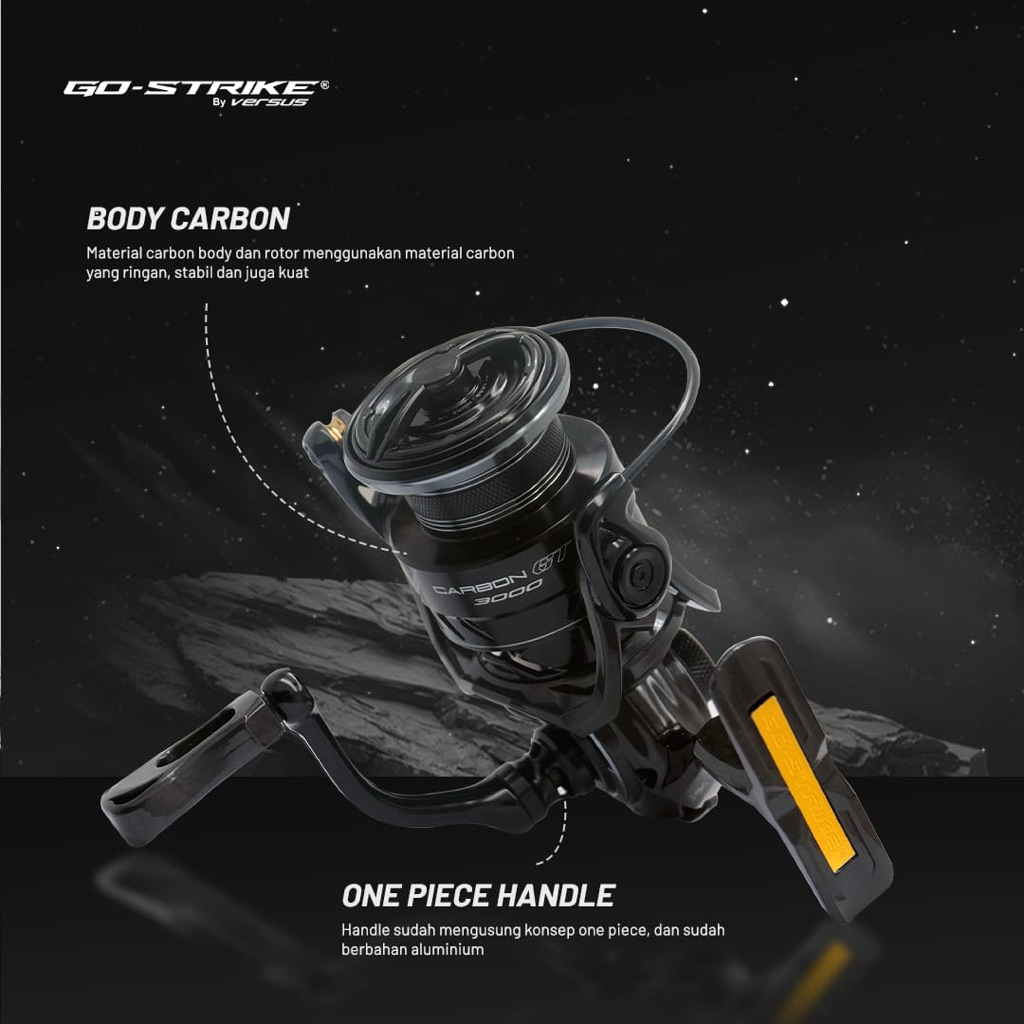 REEL GO-STRIKE CARBON GT 2000 3000 FULL CARBON SANGAT RINGAN