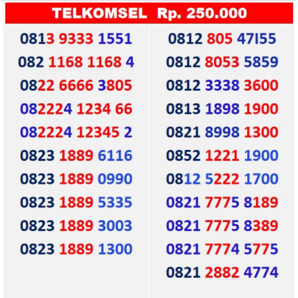 perdana simpati  nomor cantik simpati kartu perdana Simpati 4G Nomer Cantik Simpati Telkomsel 10 dig