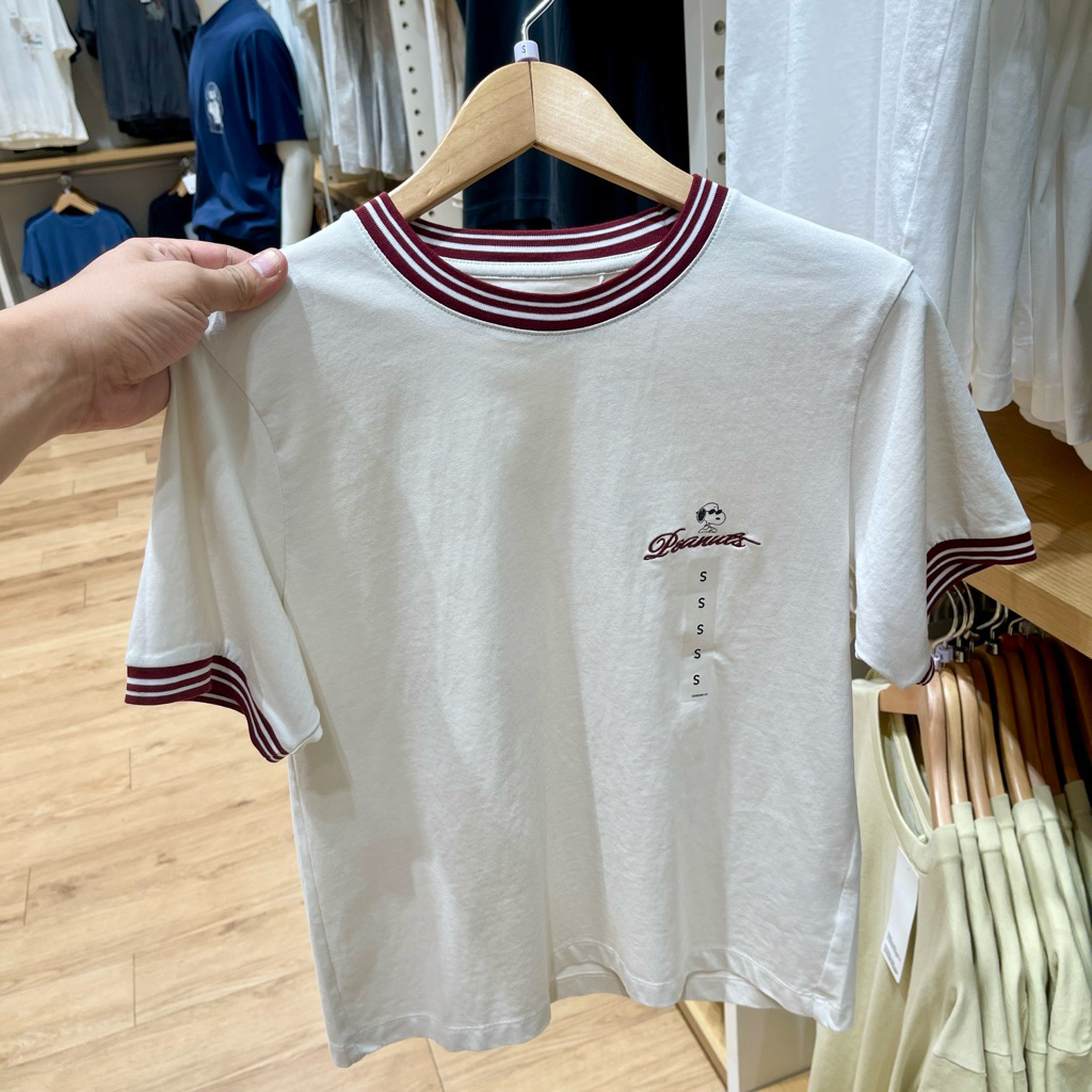 Tshirt Uniqlo Woman PEANUTS off white