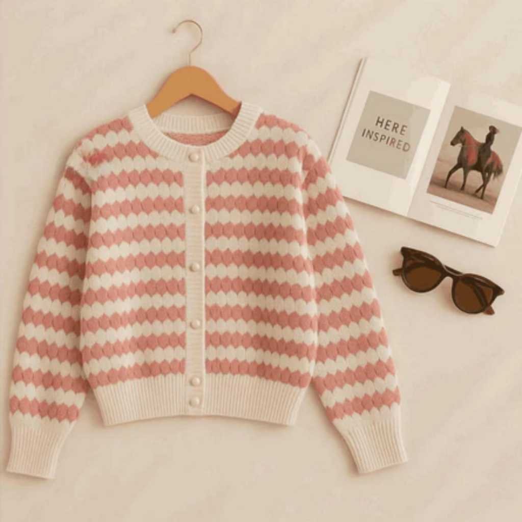 Cardigan Rajut Knitwear Wanita Nanas