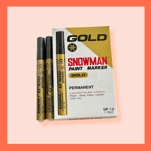 SNOWMAN Spidol warna gold marker besar GP-12