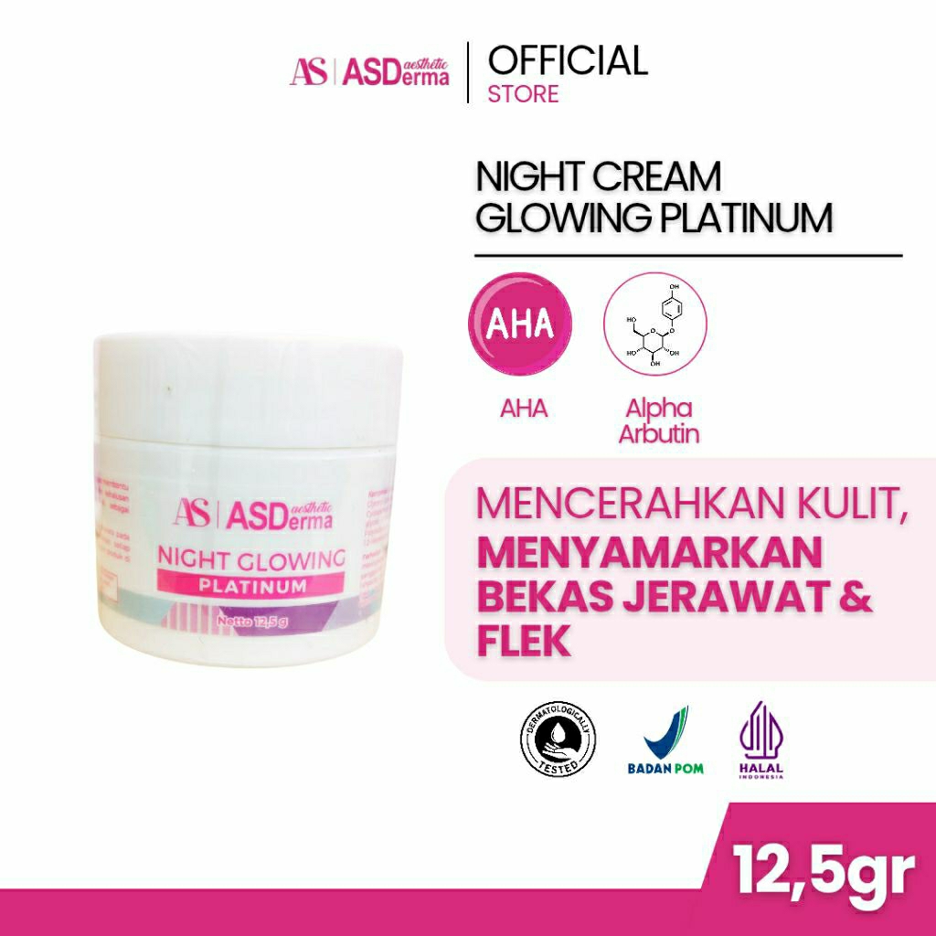 ASDERMA NIGHT CREAM TWO GLOWING PLATINUM