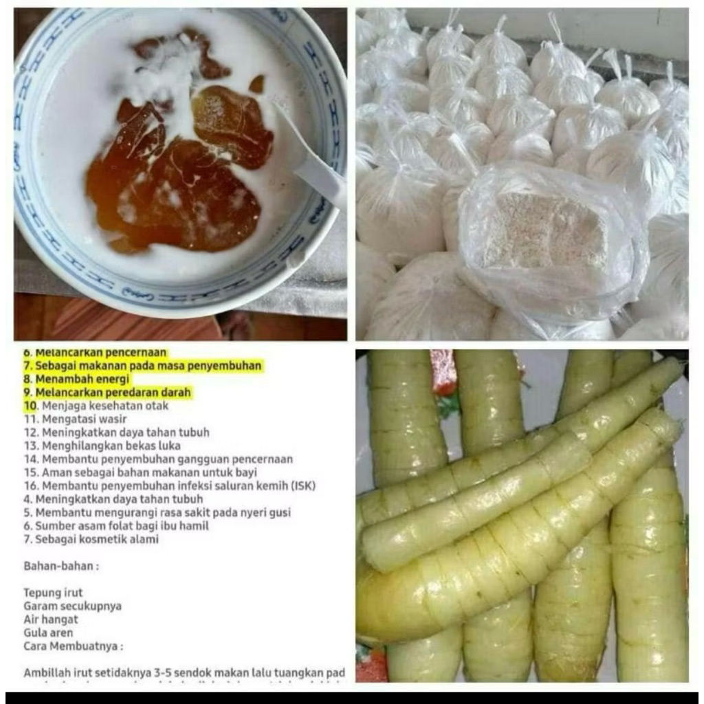 *TEPUNG PATI GARUT ASLI 1 KG *0BAT ASAM LAMBUNG*