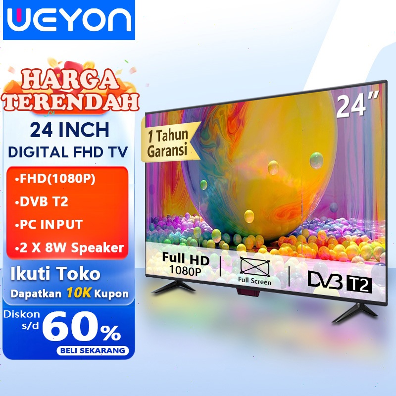 Weyon-Animax TV LED 24 inch TV LED Digital 22/24 Inch Full HD Televisi LED