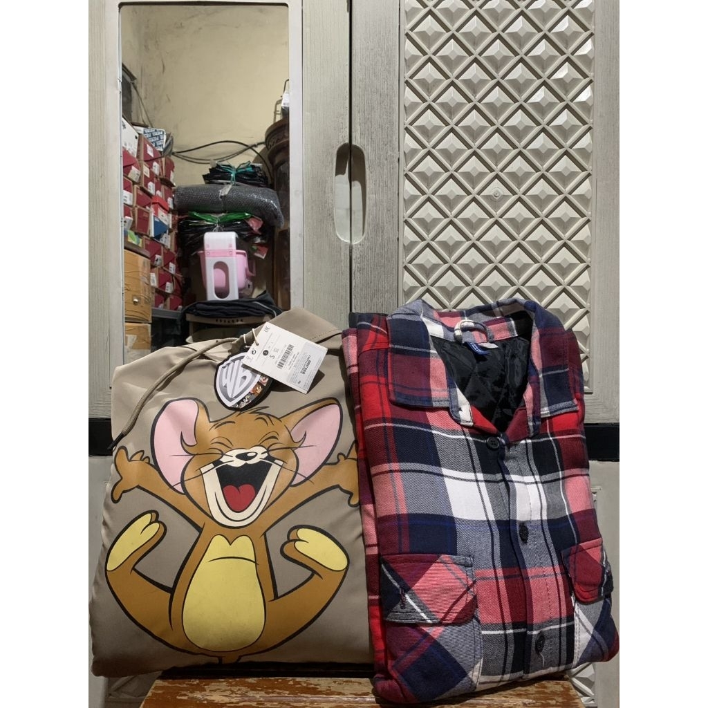 ORIGINAL OUTERWEAR COTTON H&M JACKET SHERPA BERSHKA MULTI COLOUR PLAID