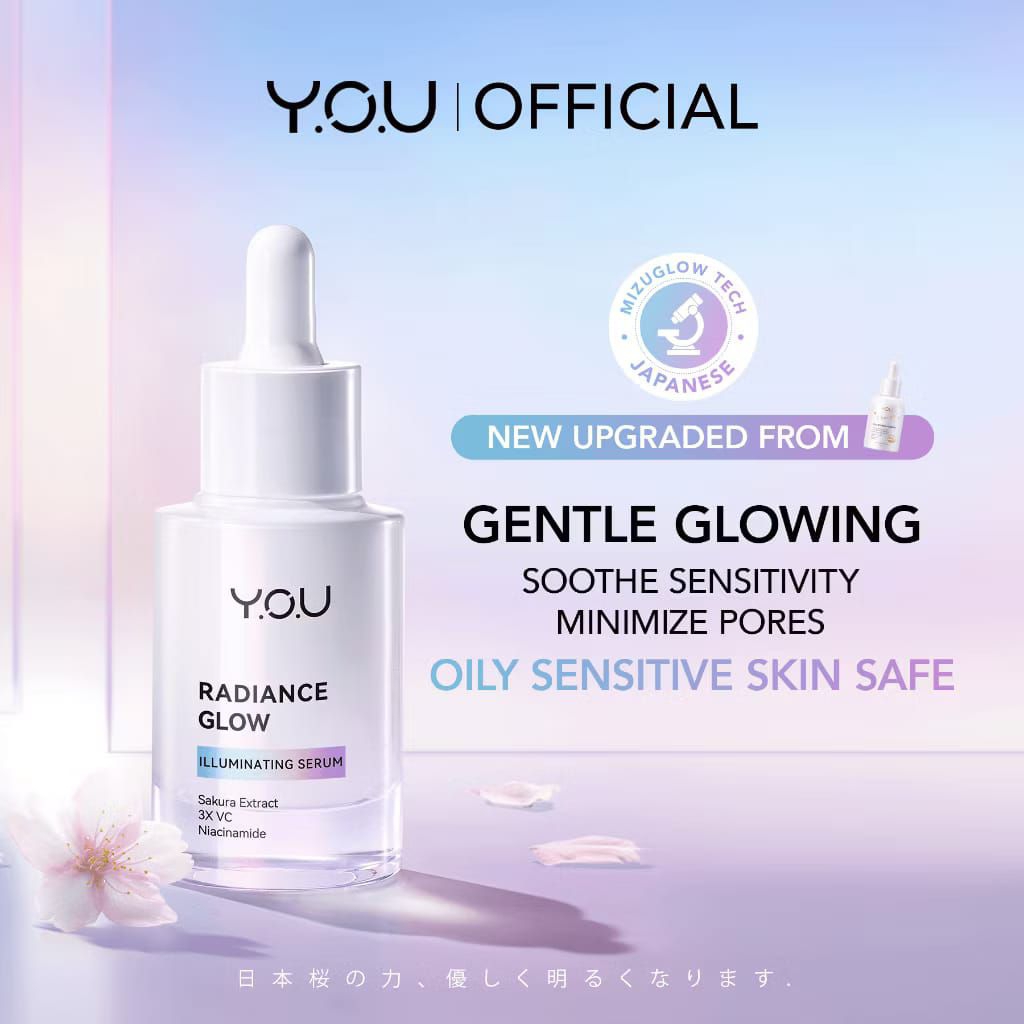YOU Radiance Glow Illuminating Serum Brightening Vitamin C Niacinamide Gentle Glowing Skin. SERUM GL