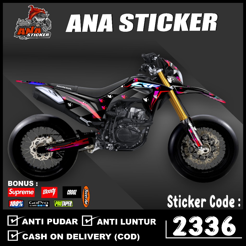 2336 Stiker Decal CRF 150 L Minimalis Tahan Lama