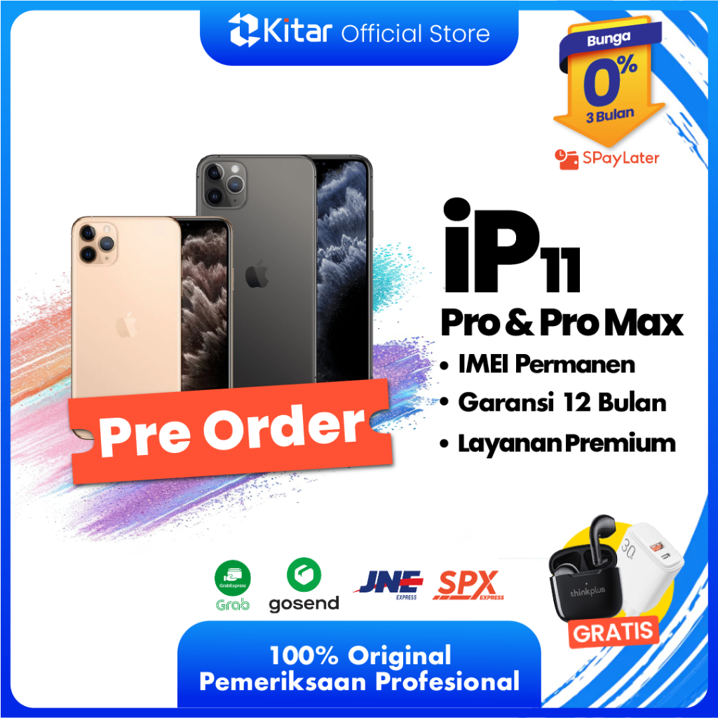 iPhone 11 Pro & 11 Pro Max IMEI Permanen Garansi 12 Bln 100% Original Second iPhone FULLSET 64GB 256
