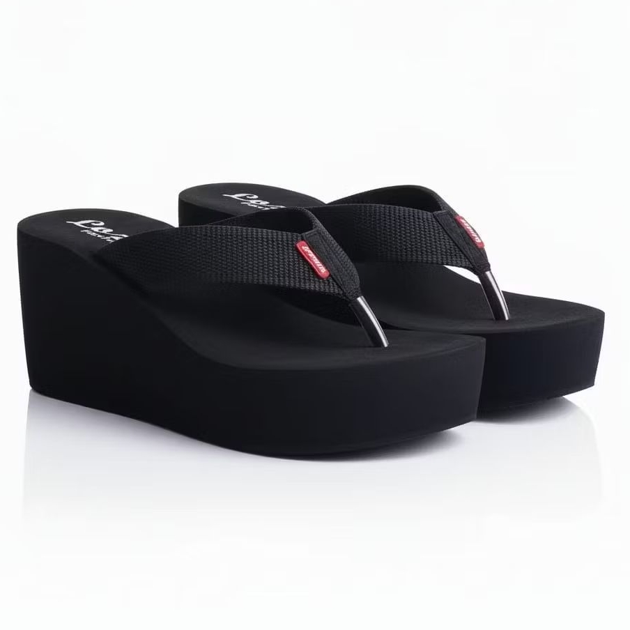LOZTA Sandal Tinggi Wanita Hak Tebal 9cm Karet Anti Slip