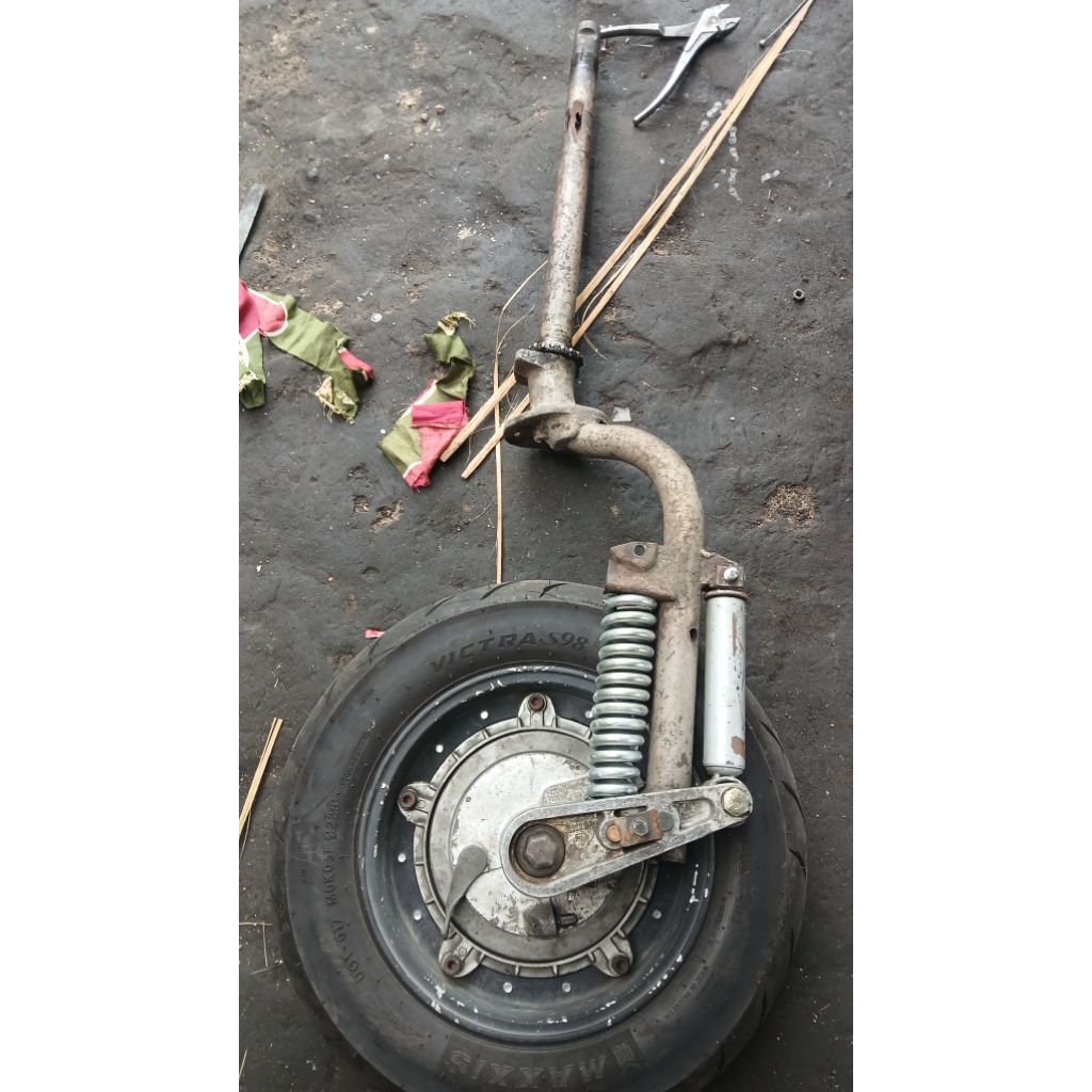 fork vespa kaki 3 super sprint px