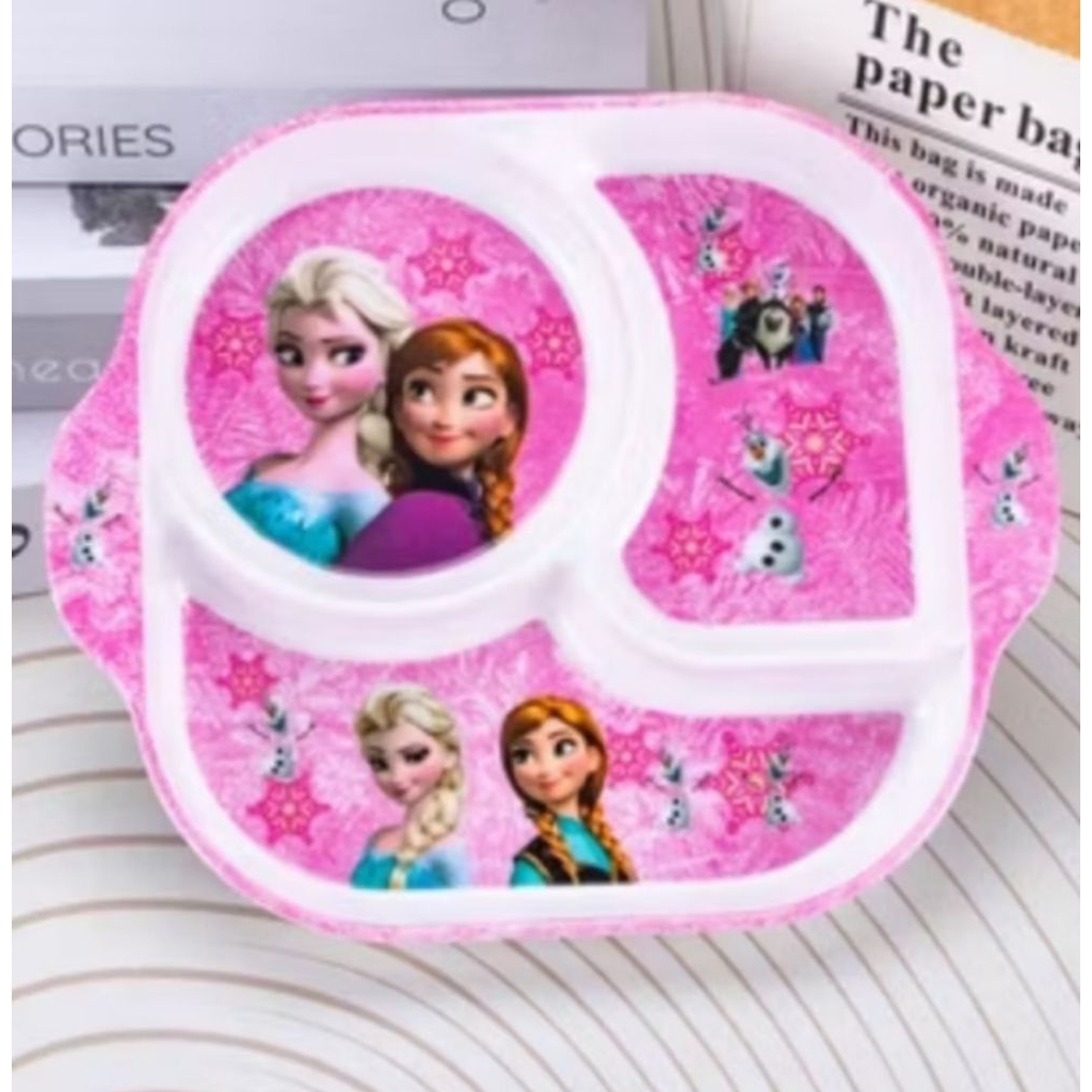 SERBA - piring melamin melamine karakter frozen pink elsa anna disney