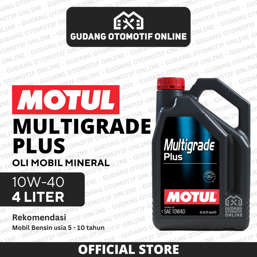 Oli Motul Multigrade Plus 10W-40 4L 4 Liter Original - Oli Mesin Mobil Mineral
