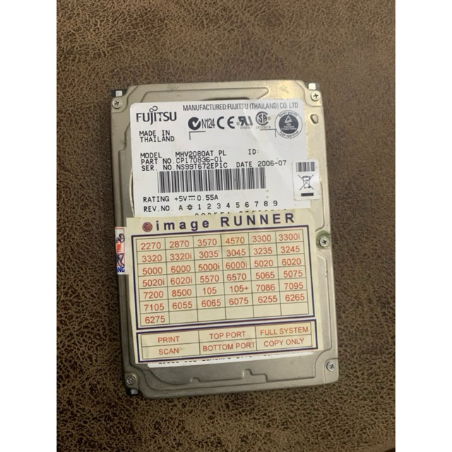 Hardisk Mesin Fotocopy IR 4570 / 3570 / 2870