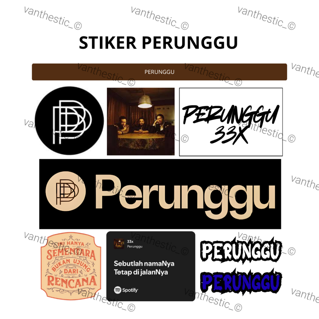 Stiker Set Perunggu | Stiker Band Perunggu | Perunggu