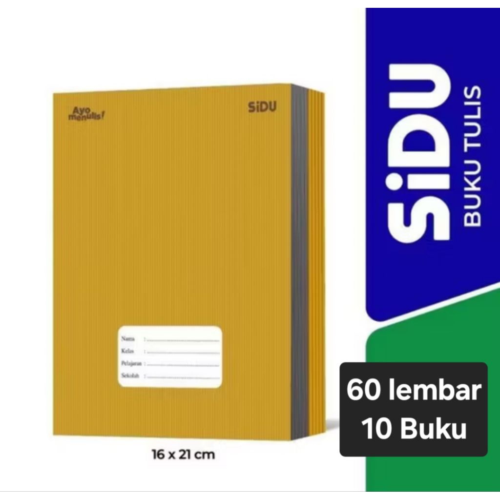 Buku Tulis Sidu 60 Lembar isi 10 Buku