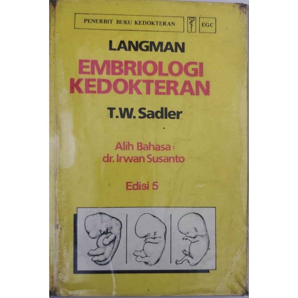 BUKU LANGMAN EMBRIOLGI KEDOKTERAN BEKAS ORIGINAL