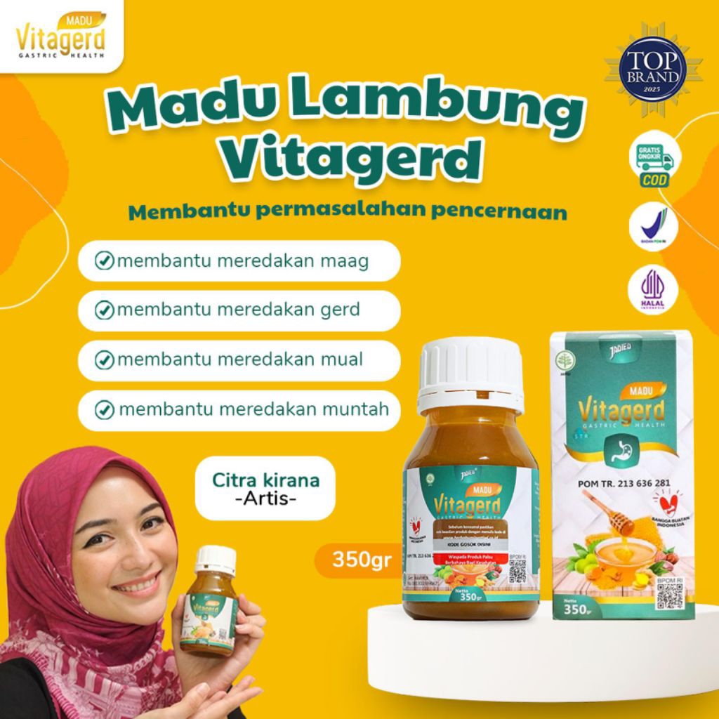 Madu Vitagerd Herbal Madu Obat GERD dan Maag Asam Lambung 100% Asli Bahan Honey promo untuk anxiety 
