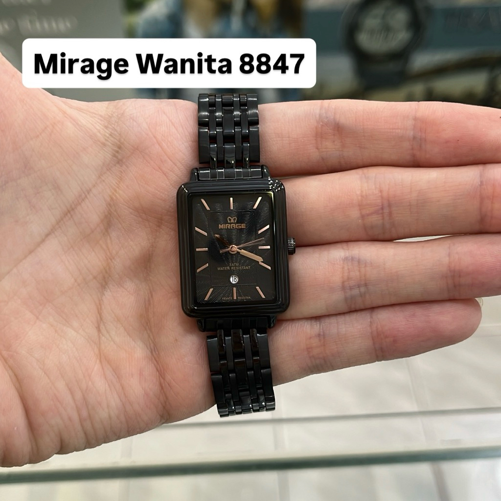 Jam Tangan Mirage 8847 Wanita Hitam