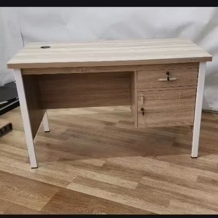 MEJA KAKI BESI PUTIH MEJA KERJA KANTOR 120 X 60