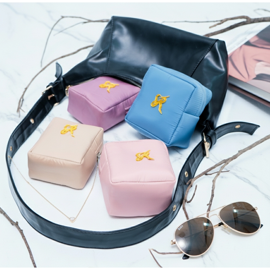 Mukena Calista | Mukena Travel Mini Parasut Premium Polos  2in1 Resleting Dagu