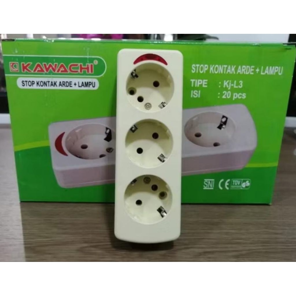 Stop Kontak Arde Tanpa Kabel KJ 3 Steele stop kontak arde tanpa kabel stop kontak tanam arde stop ko