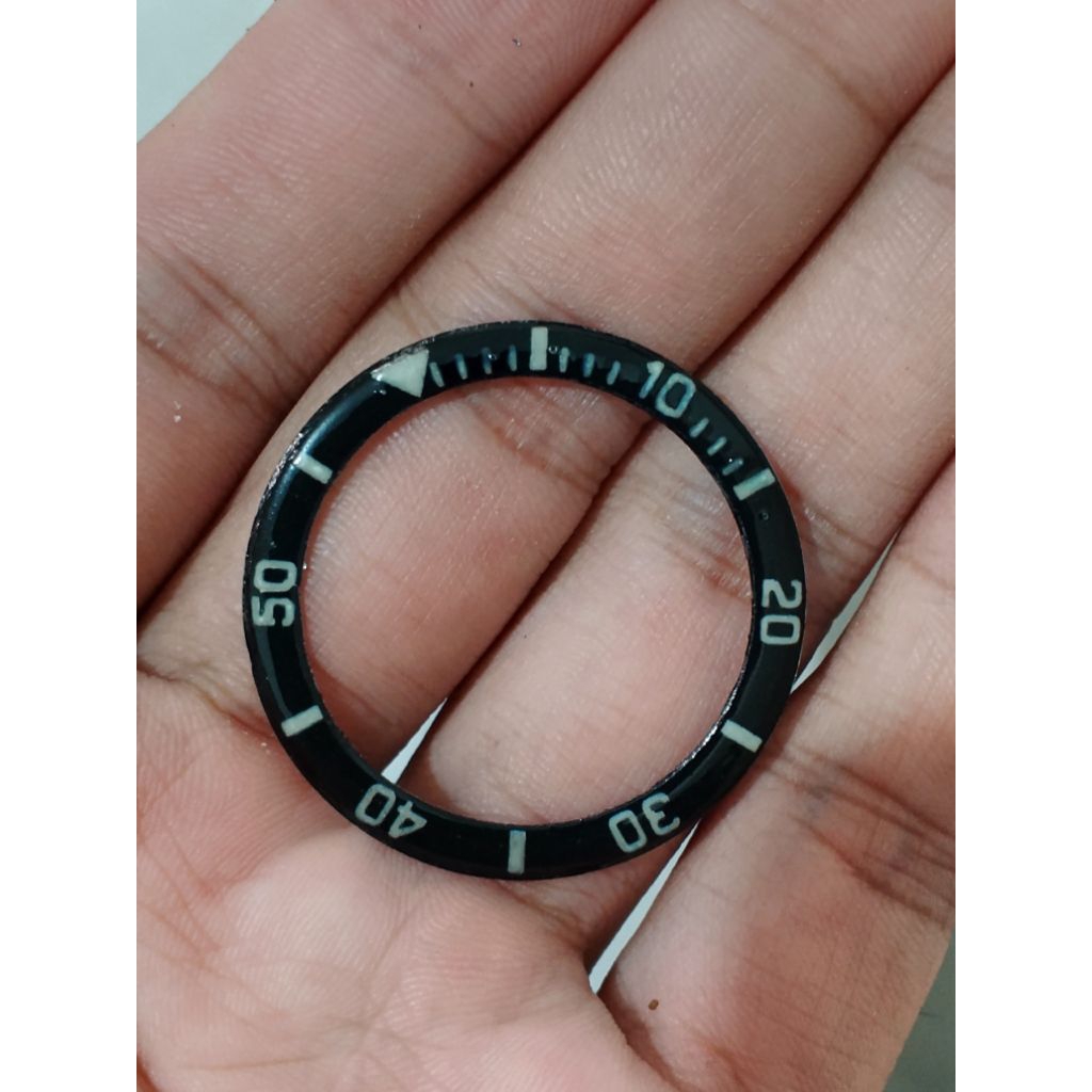 bezel insert 35mm untuk seiko skx023 skx025 skx027 custom made lume marker mod