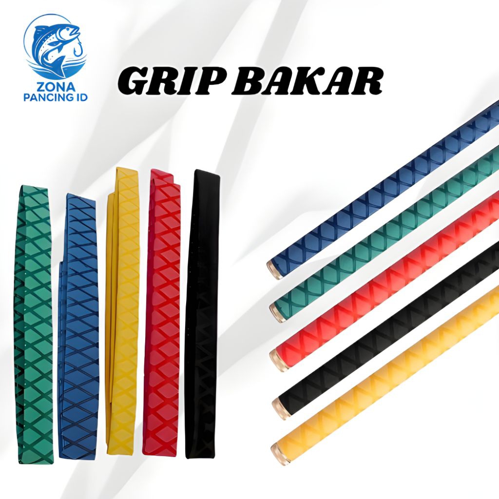 Grip bakar motif silang panjang 50cm - karet bakar custom joran