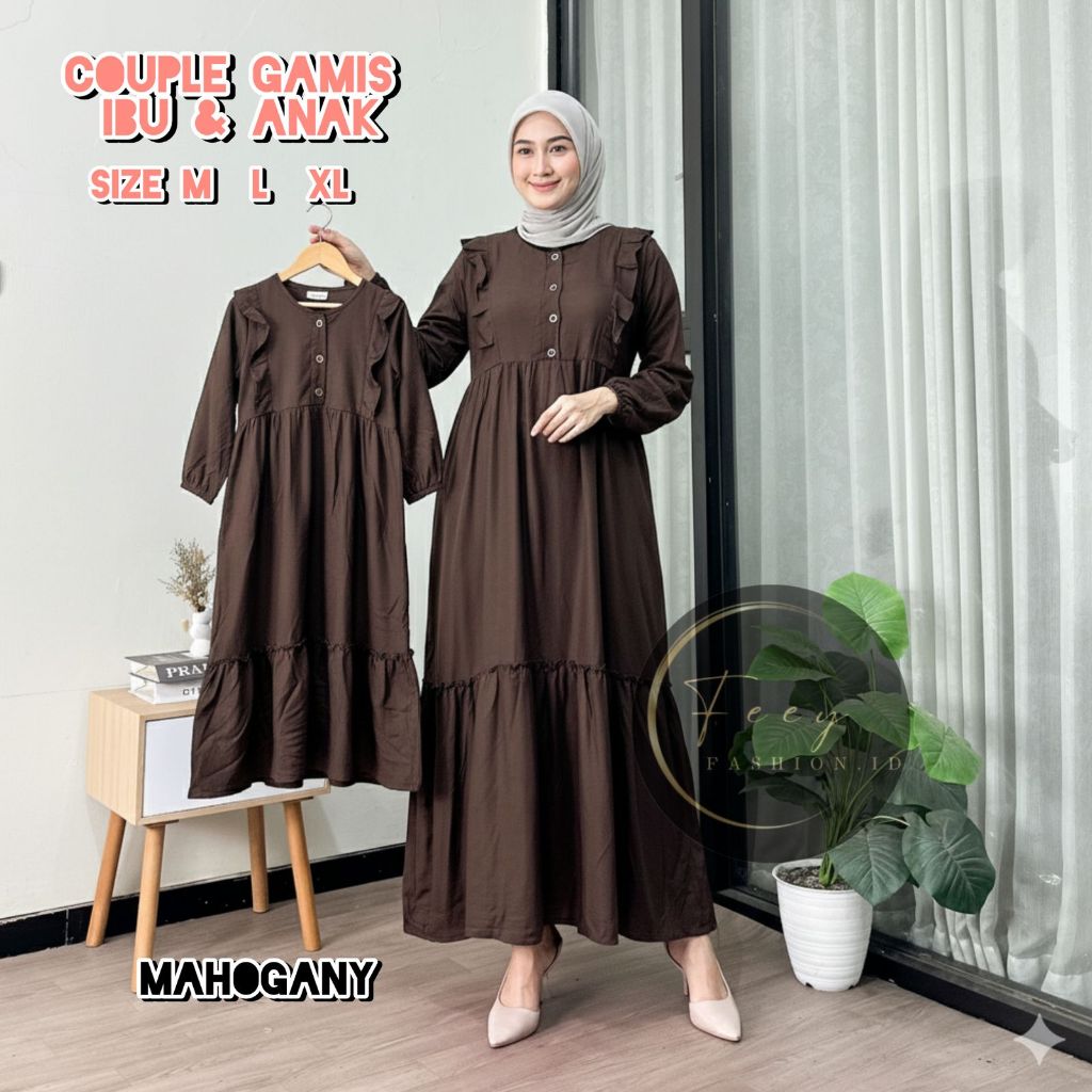 Kalita Gamis Couple Ibu dan Anak Perempuan 2-7 Tahun Set Muslim Wanita