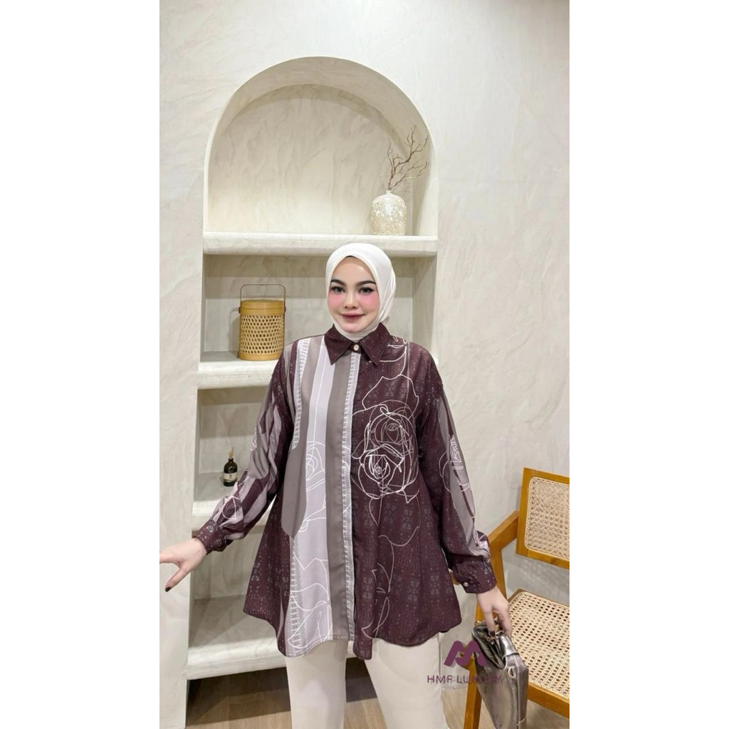 Kemeja hmf luxury zalica / zalica hmf luxury / atasan kemeja hmf luxury / hmf luxury atasan / kemeja