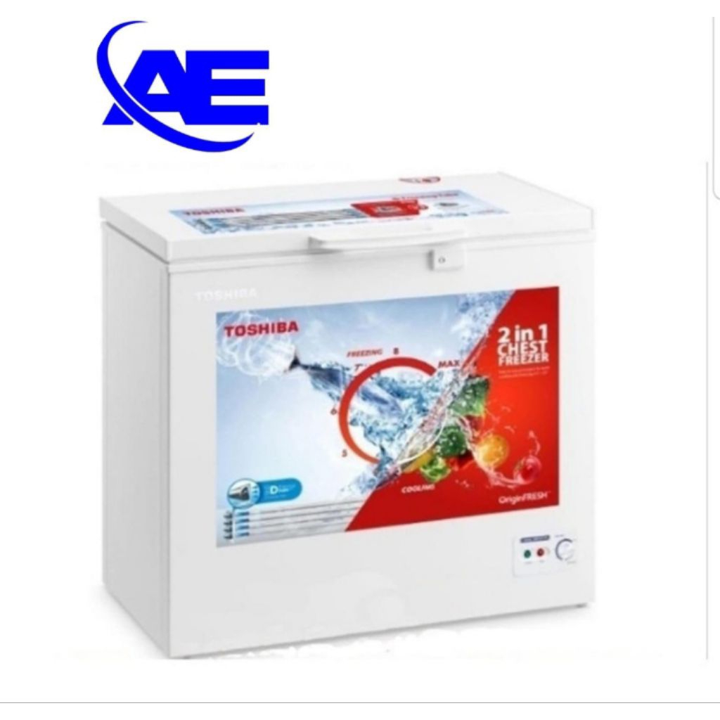 CHEST FREEZER BOX TOSHIBA 200LITER CR-A258I DINDING FIBER