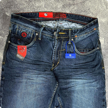 HUGO GLASS ORIGINAL Jeans Reguler Fit – Bahan Corvus Import, Jahitan Selvedge Premium Distro - RETRO