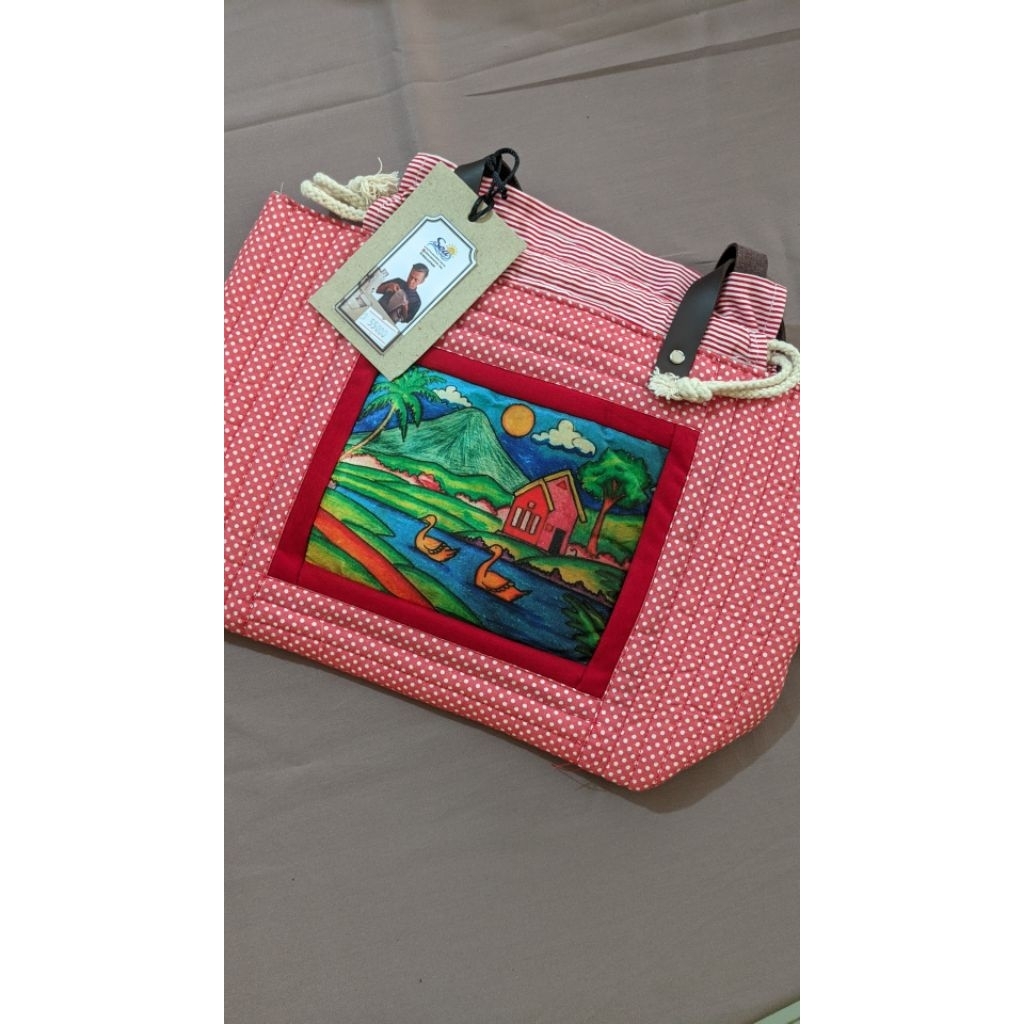 Sea Craft Totebag Laptop – Tas Kuliah Kain Perca Aesthetic Handmade