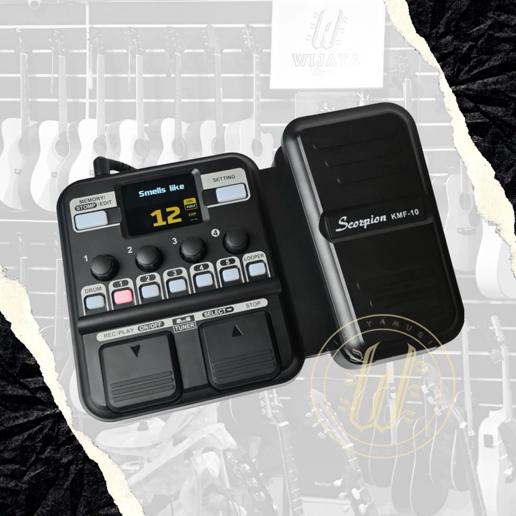 Multi Efek digital Scorpion KMF 10 efek gitar elektrik