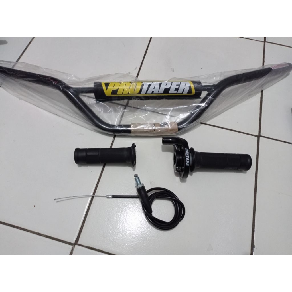 Paket stang stir trail palang + busa gaspontan daytona + adaptor stang trondol
