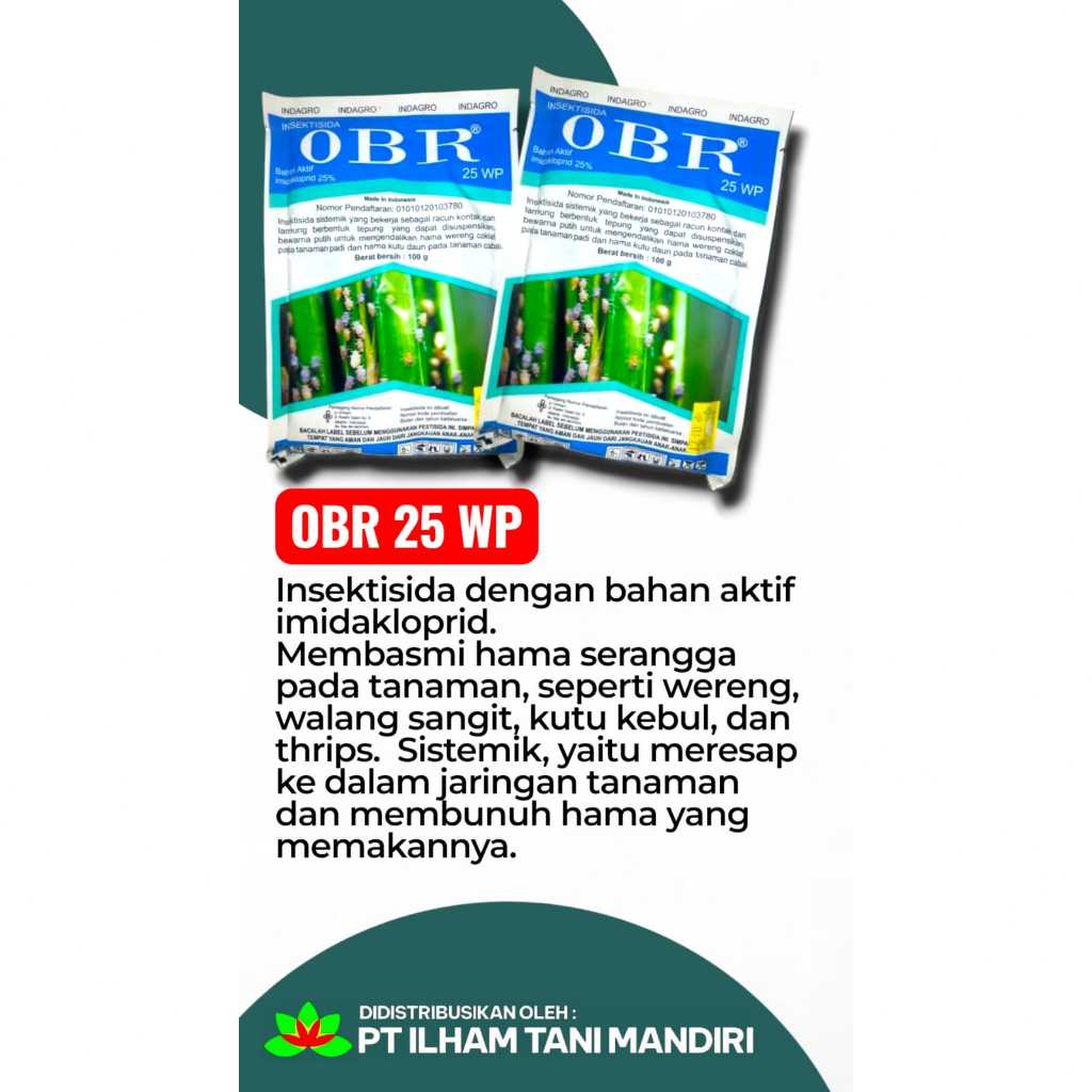 Insektisida Sistemik OBR 25WP 100GR Imidacloprid 25%