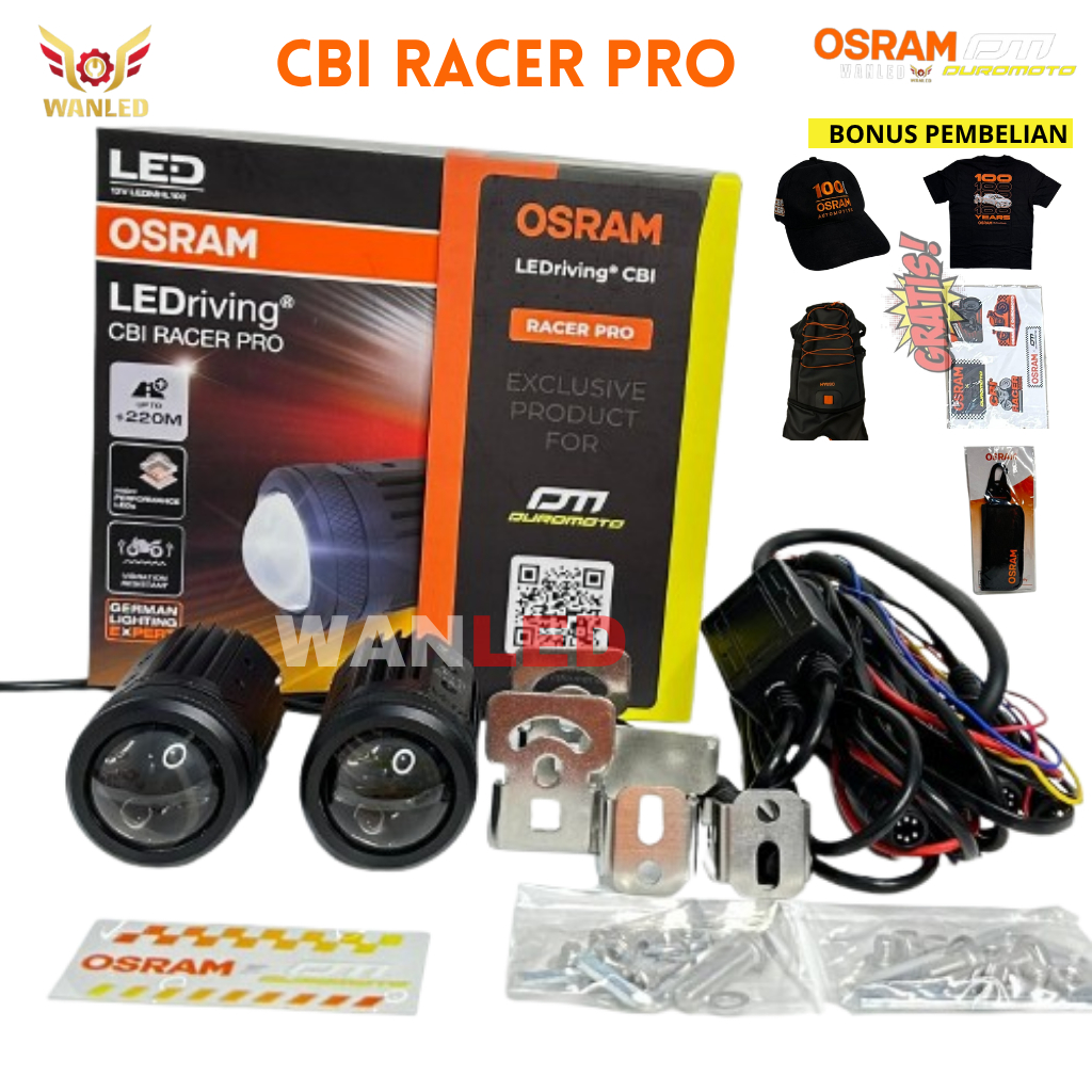 LAMPU SOROT MINI LASER CBI PRO 30/40W MINI PROJIE MOTOR KOLABORASI DUROMOTO OSRAM