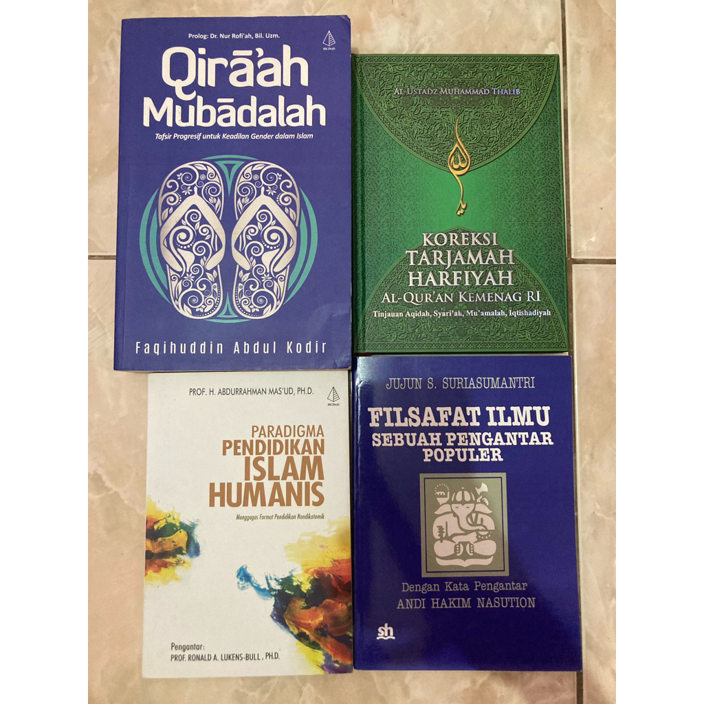 Buku preloved Qiraah Mubadalah, Koreksi Terjemah, Pendidikan Islam, Filsafat Ilmu