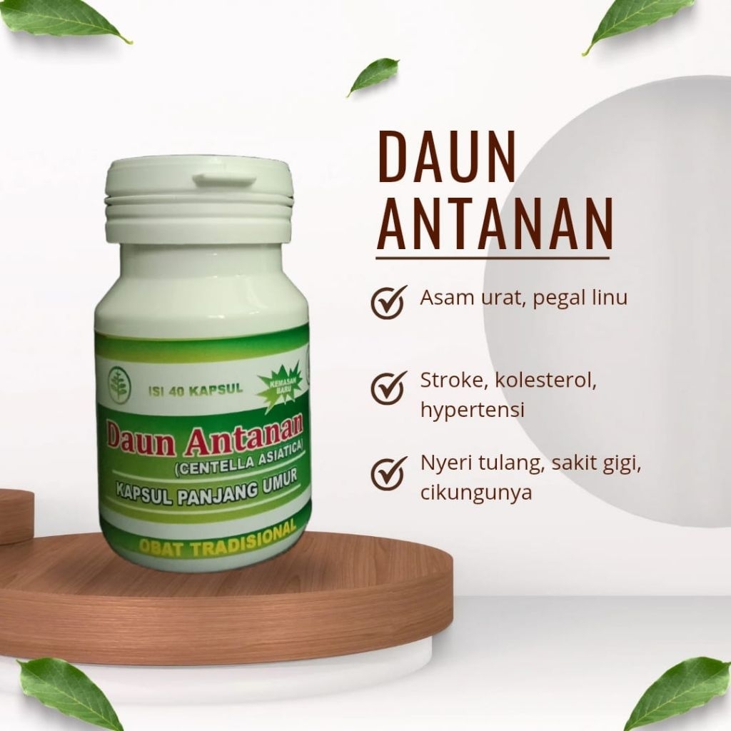 KAPSUL DAUN ANTANAN kemasan botol isi 40 kapsul